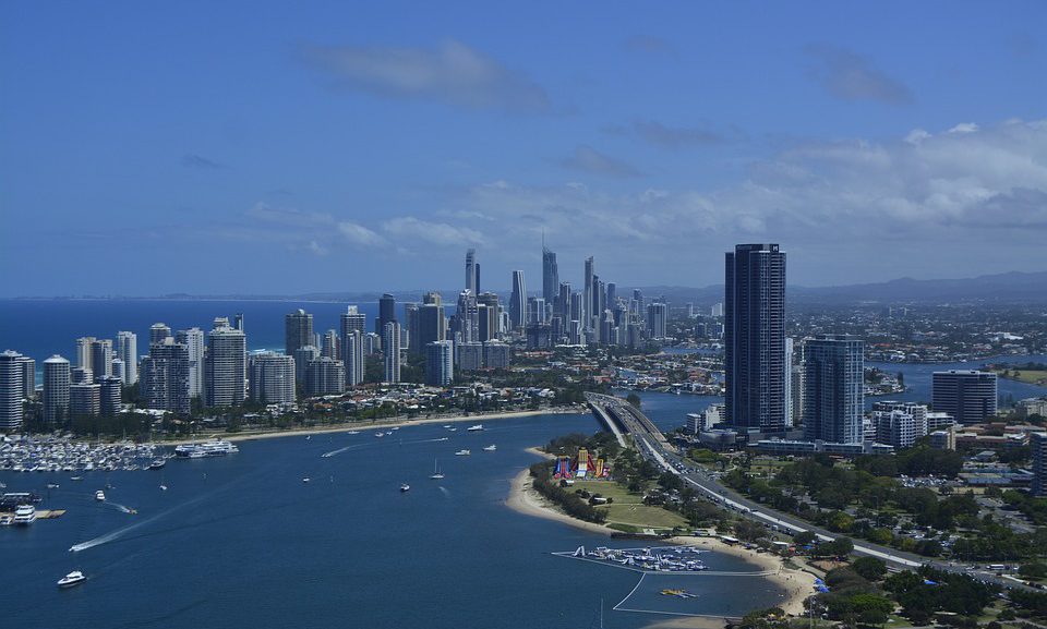 overlooking view of gold coast