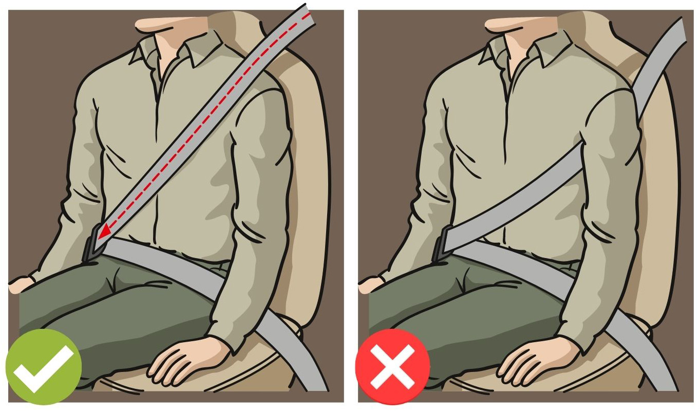 Seatbelt-incorrect-and-correct-way-of-use
