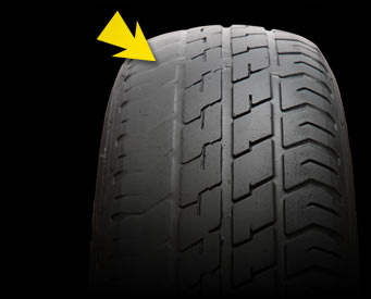 Tyre with shoulder wear