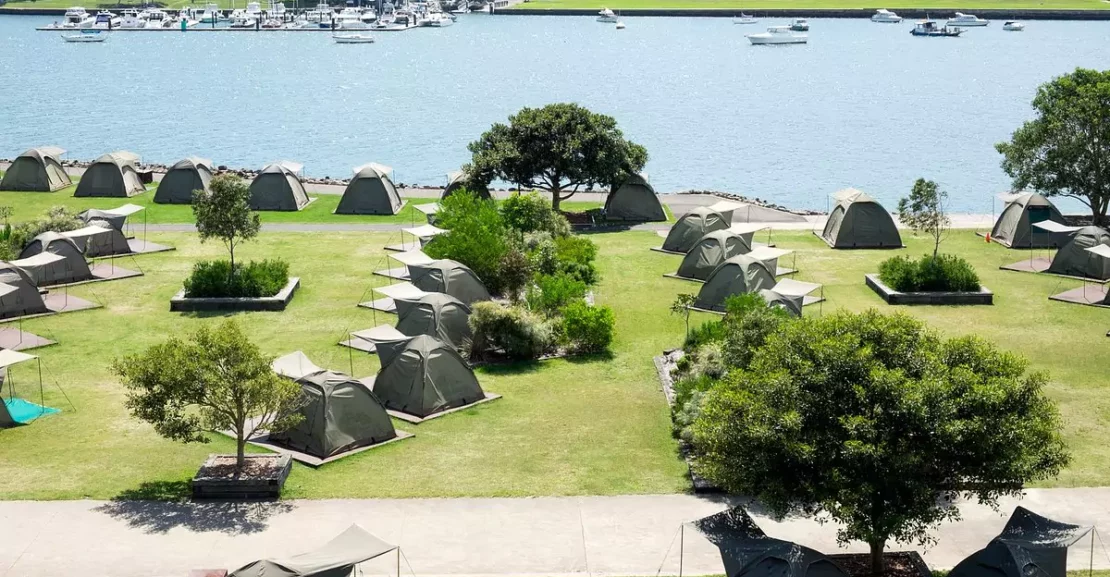 camping-area-tents-supplied-cockatoo-island