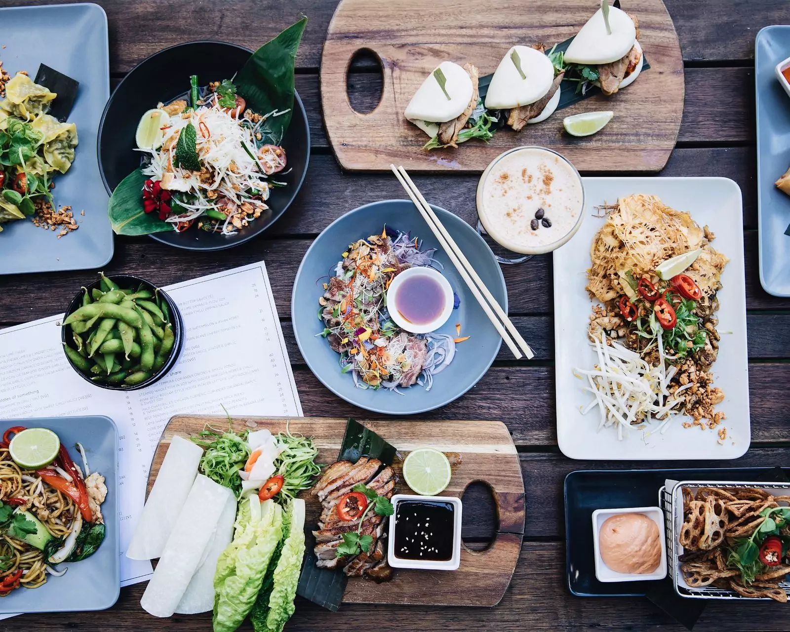 hideaway-kitchen-and-bar-broadbeach-a-selection-of-dishes