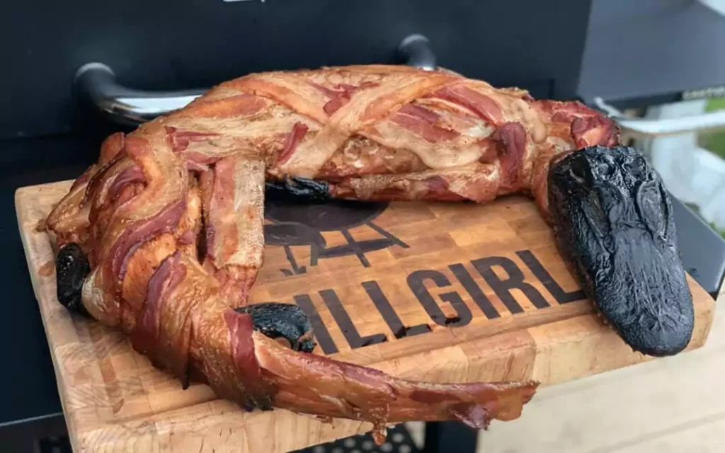 Whole Smoked Alligator